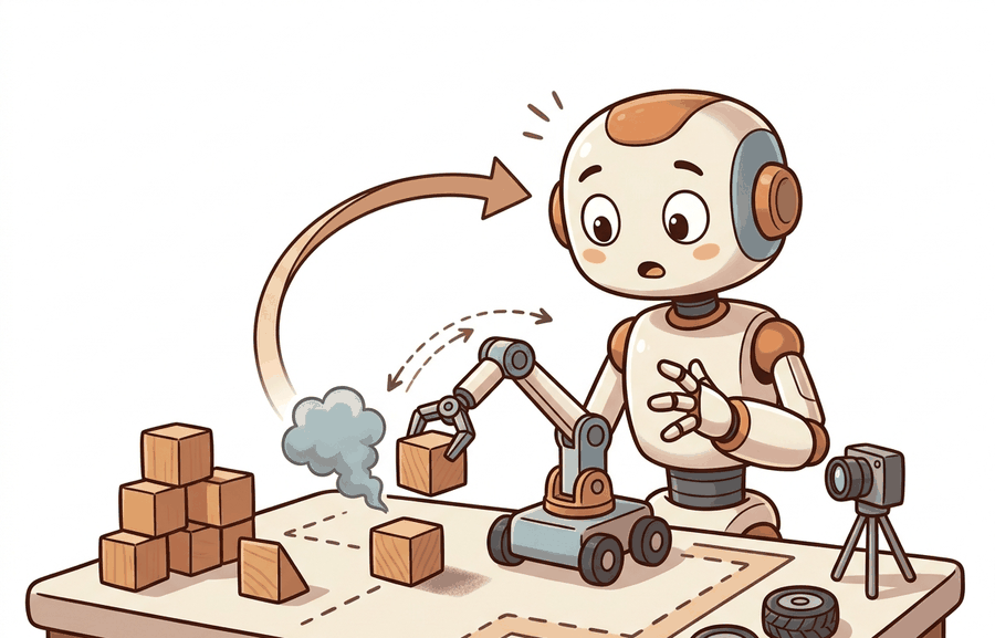Technical illustration for Section 1.4: Physical vs. simulated embodiment.