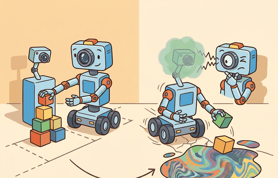 What goes wrong: sensor noise, distribution shift illustration for Chapter 53.
