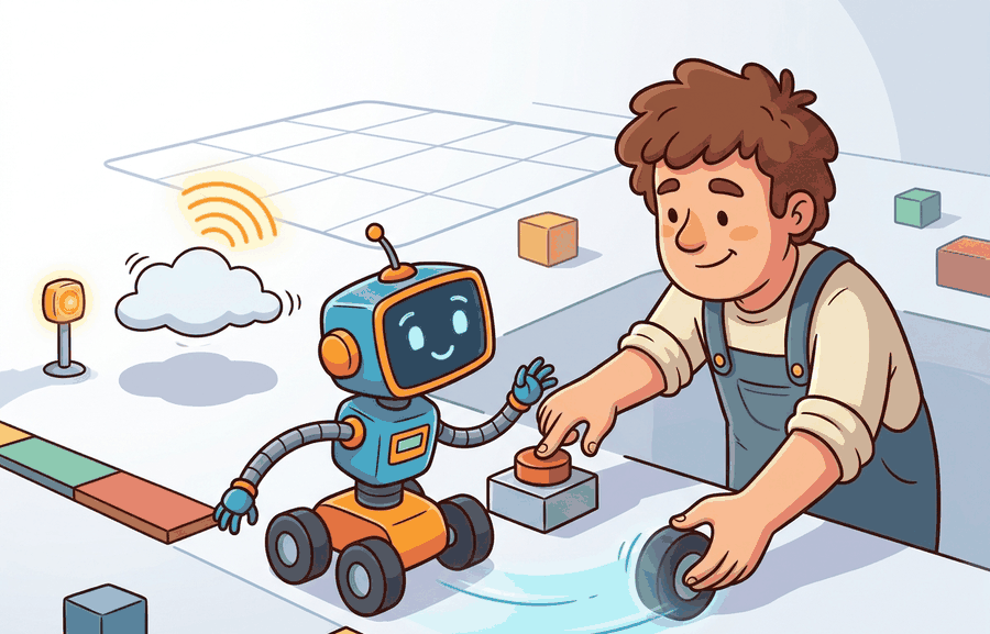 Human override and safety testing illustration for Chapter 54.