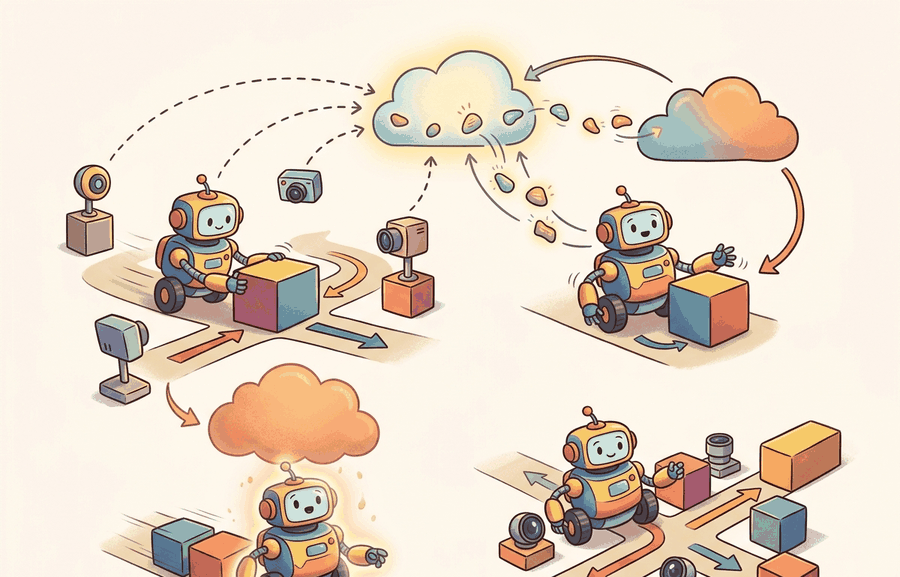 Technical illustration for Section 55.4: Logging, monitoring, model updates.