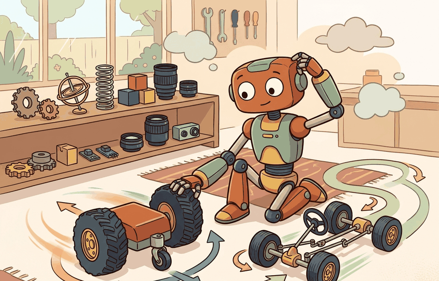 Technical illustration for Section 5.3: Differential-drive and car-like robots.