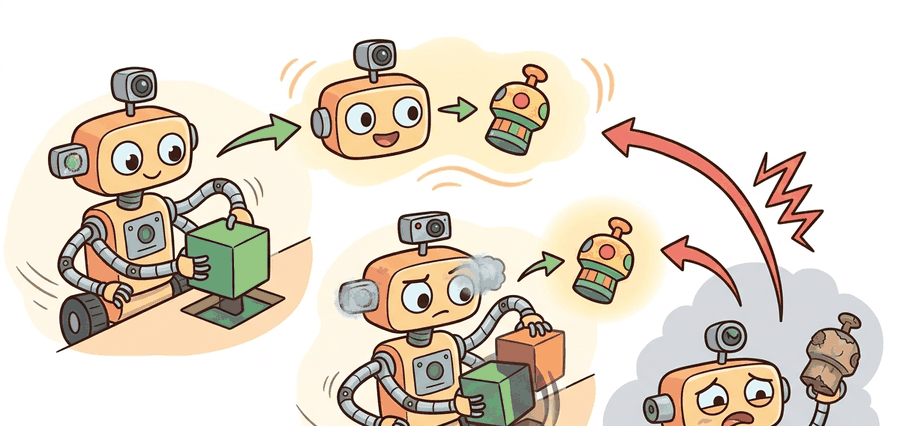 Technical illustration for Section 18.4: Reward hacking, with case studies.