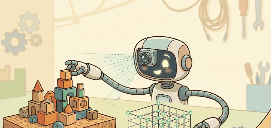 Scene shows depth pixels lifting into a sparse cloud of metric points that a robot can filter, transform, and query.