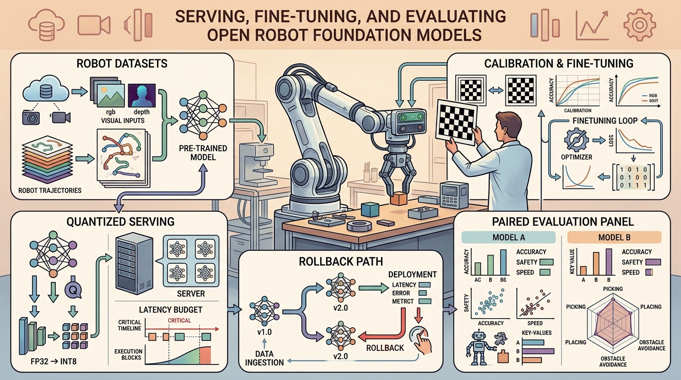 Serving, Fine-Tuning, And Evaluating Open Robot Foundation Models conceptual illustration