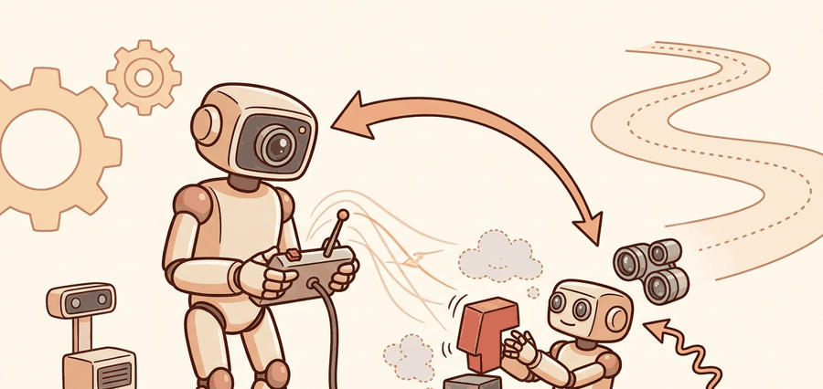 Humanoid teleoperation with operator interface and shared autonomy.